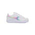 Sneakers bianche da bambina con logo arcobaleno Diadora Game Step Bloom PS, Brand, SKU s342000192, Immagine 0
